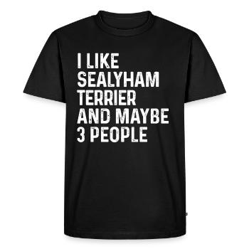 I Like Sealyham Terrier And Maybe 3 People Dog - Men's Premium Organic T-Shirt - black - Front - Nico (187cm)
