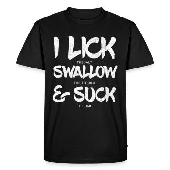Alcool - T-shirt Premium bio Homme - noir - Devant - Nico (187cm)