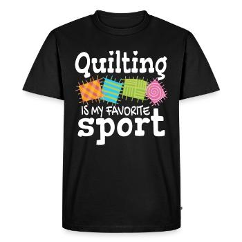 Sewing Quilting Quilting - Men's Premium Organic T-Shirt - black - Front - Nico (187cm)