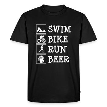 Triathlon - Men's Premium Organic T-Shirt - black - Front - Nico (187cm)