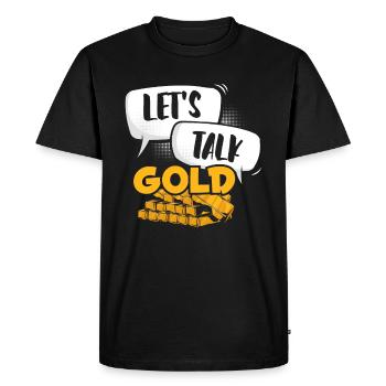 Mine d’or minière - T-shirt Premium bio Homme - noir - Devant - Nico (187cm)