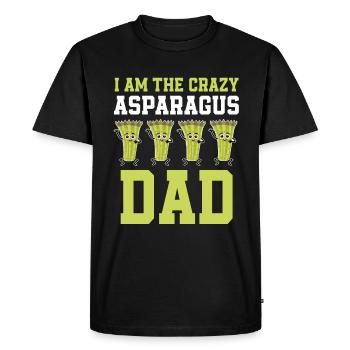 Asparagus Papa - Men's Premium Organic T-Shirt - black - Front - Nico (187cm)