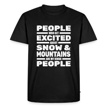 Ski Skiing Skis - T-shirt Premium bio Homme - noir - Devant - Nico (187cm)