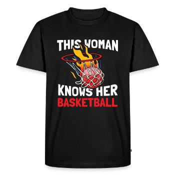 Basketball Basketballer - Men's Premium Organic T-Shirt - black - Front - Nico (187cm)