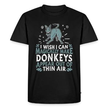 Donkey - Men's Premium Organic T-Shirt - black - Front - Nico (187cm)