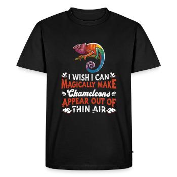 Caméléon Chamäleon - T-shirt Premium bio Homme - noir - Devant - Nico (187cm)