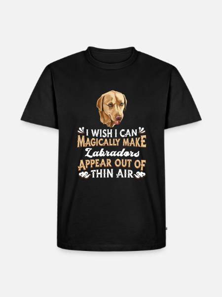 Labrador Dog - Men's Premium Organic T-Shirt - black