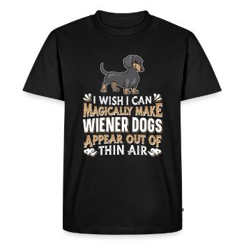 Teckel teckel viennois Teckel Rauhhaardackel - T-shirt Premium bio Homme - noir - Devant - Nico (187cm)