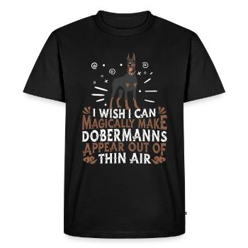 Chien Doberman - T-shirt Premium bio Homme - noir - Devant - Nico (187cm)