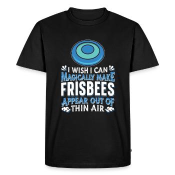 Frisbee - Men's Premium Organic T-Shirt - black - Front - Nico (187cm)