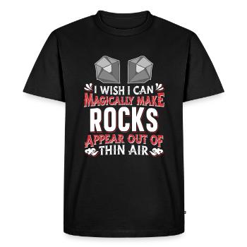 Géologue Pierres Pierre Collectionneur Pétrologie - T-shirt Premium bio Homme - noir - Devant - Nico (187cm)