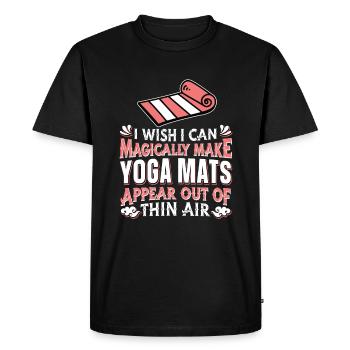 Yoga Yogi - T-shirt Premium bio Homme - noir - Devant - Nico (187cm)