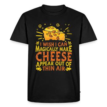 Cheese - Men's Premium Organic T-Shirt - black - Front - Nico (187cm)