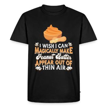 Erdnussbutter Beurre d’arachide Snack - T-shirt Premium bio Homme - noir - Devant - Nico (187cm)