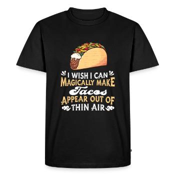 Tacos Foodie Mexico - Men's Premium Organic T-Shirt - black - Front - Nico (187cm)