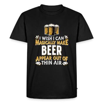 Bière Bière Buveur Amateurs de bière Alcool - T-shirt Premium bio Homme - noir - Devant - Nico (187cm)