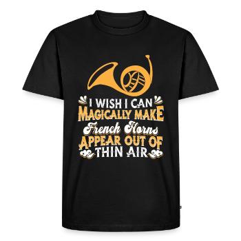French Horn Horn player - Men's Premium Organic T-Shirt - black - Front - Nico (187cm)