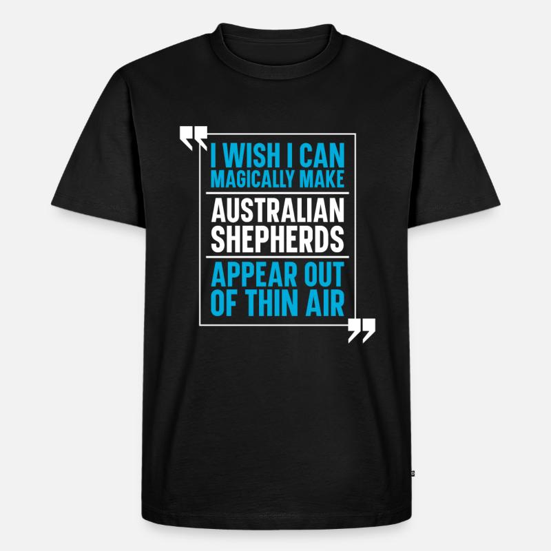 Australian Shepherd Hund - Männer Premium Bio T-Shirt - Schwarz