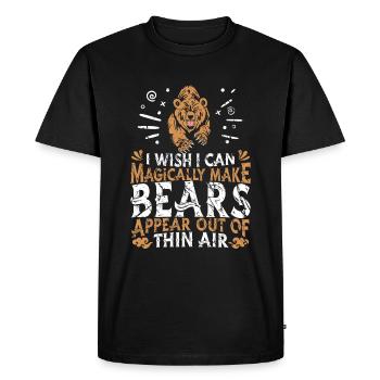 Grizzly Bear Brown Bear - Men's Premium Organic T-Shirt - black - Front - Nico (187cm)