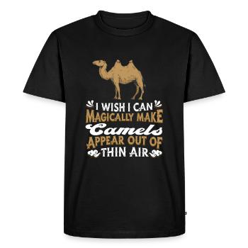 Camels Trample Animal Dromedary - Men's Premium Organic T-Shirt - black - Front - Nico (187cm)