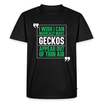Gecke Lézard Reptile Lézard Lézard - T-shirt Premium bio Homme - noir - Devant - Nico (187cm)