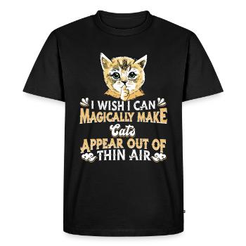Location de chat Chat Domestique Cat - T-shirt Premium bio Homme - noir - Devant - Nico (187cm)
