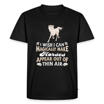 Cavalier Équitation Équitation - T-shirt Premium bio Homme - noir - Devant - Nico (187cm)