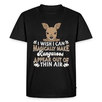 Kangourou - T-shirt Premium bio Homme - noir - Devant - Nico (187cm)