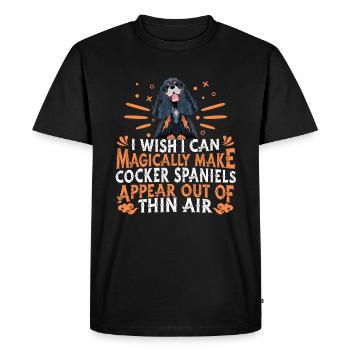 Cocker Spaniel Dog - Men's Premium Organic T-Shirt - black - Front - Nico (187cm)