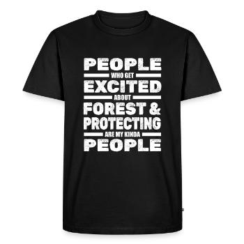 Forester Forester Forest worker Wood - Men's Premium Organic T-Shirt - black - Front - Nico (187cm)