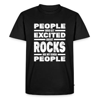 Géologue Pierres Pierre Collectionneur Pétrologie - T-shirt Premium bio Homme - noir - Devant - Nico (187cm)