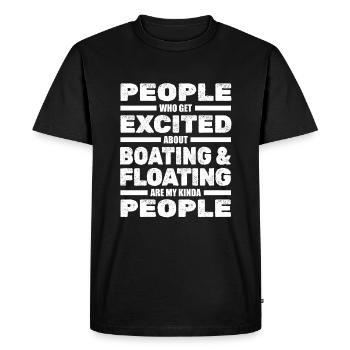 Bateau ponton - T-shirt Premium bio Homme - noir - Devant - Nico (187cm)