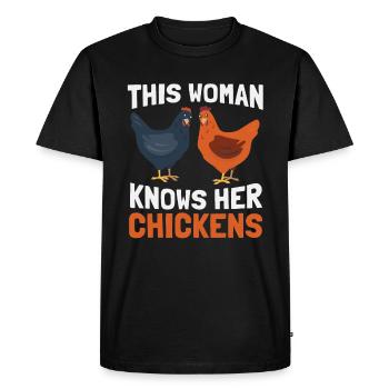 Chicken Farm Farmer Farmer Chicken Farmer - Men's Premium Organic T-Shirt - black - Front - Nico (187cm)