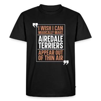 Airedale Terrier Chien - T-shirt Premium bio Homme - noir - Devant - Nico (187cm)