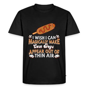 Corn dog - Men's Premium Organic T-Shirt - black - Front - Nico (187cm)
