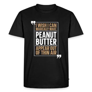 Erdnussbutter Peanut Butter Snack - Men's Premium Organic T-Shirt - black - Front - Nico (187cm)