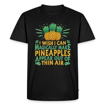 Ananas - T-shirt Premium bio Homme - noir - Devant - Nico (187cm)