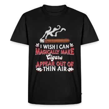 Cigar - Men's Premium Organic T-Shirt - black - Front - Nico (187cm)