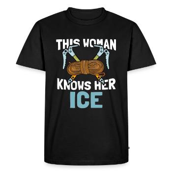Ice climbing Mountaineering Climbing Mountaineers - Men's Premium Organic T-Shirt - black - Front - Nico (187cm)