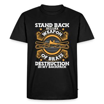 Trombone - Men's Premium Organic T-Shirt - black - Front - Nico (187cm)