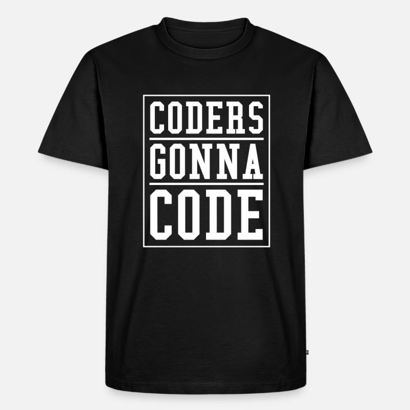 Programmer Coder Software Developer - Men's Premium Organic T-Shirt - black