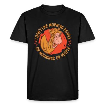 Camels Trample Animal Dromedary - Men's Premium Organic T-Shirt - black - Front - Nico (187cm)