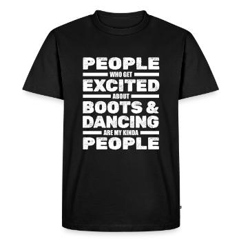 Danse en ligne - T-shirt Premium bio Homme - noir - Devant - Nico (187cm)