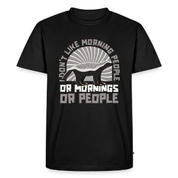 Honey badger - Men's Premium Organic T-Shirt - black - Front - Nico (187cm)
