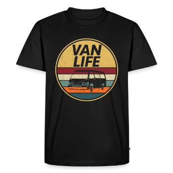 Camping-car Caravane Camping-car - T-shirt Premium bio Homme - noir - Devant - Nico (187cm)