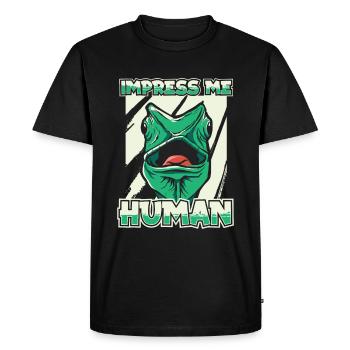 Gecke Lézard Reptile Lézard Lézard - T-shirt Premium bio Homme - noir - Devant - Nico (187cm)