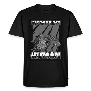 Porc-épic - T-shirt Premium bio Homme - noir - Devant - Nico (187cm)
