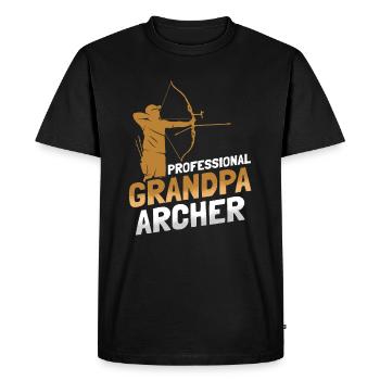 Tir à l’arc Flèche Tir à l’arc Tir à l’arc - T-shirt Premium bio Homme - noir - Devant - Nico (187cm)