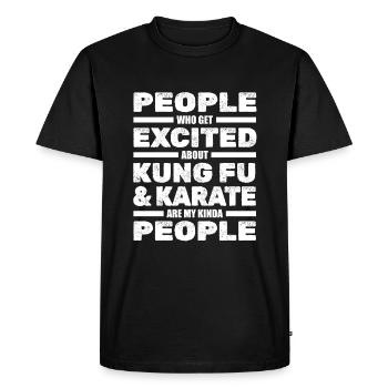 Kung Fu Karaté - T-shirt Premium bio Homme - noir - Devant - Nico (187cm)