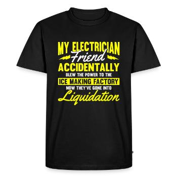 Electrician Electrical Engineer Electronics Technician - Men's Premium Organic T-Shirt - black - Front - Nico (187cm)